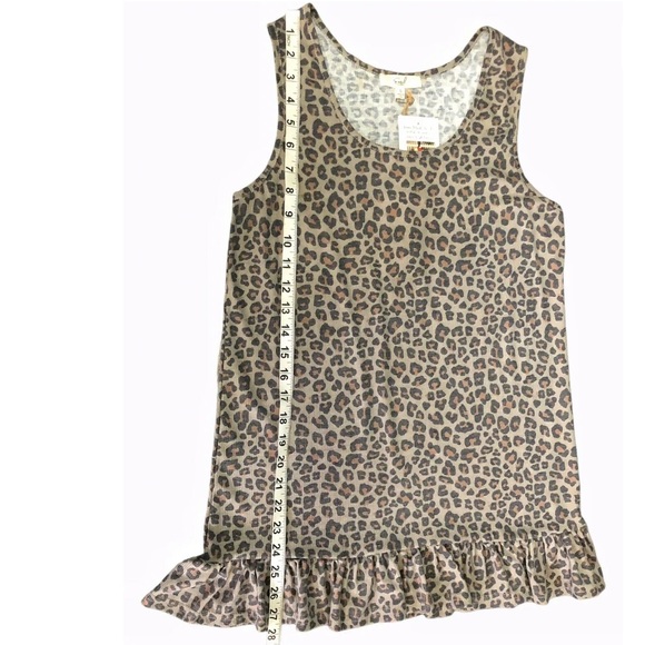 Entro Womens Leopard Print Sleeveless Knit Top - Picture 6 of 12